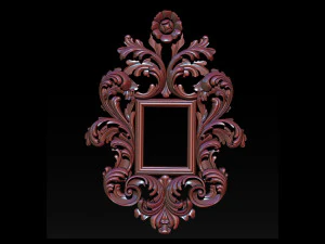 mirror classical carved frame 3d reliefs for cnc routers 3D Print Model