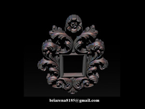 mirror classical carved frame 3d reliefs for cnc routers 3D Принт Модель