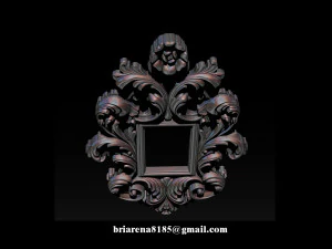 mirror classical carved frame 3d reliefs for cnc routers 3D Print Model