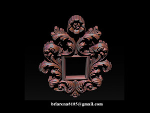 mirror classical carved frame 3d reliefs for cnc routers 3D Принт Модель