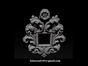 mirror classical carved frame 3d reliefs for cnc routers 3D Принт Модель