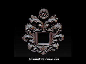 mirror classical carved frame 3d reliefs for cnc routers 3D Принт Модель