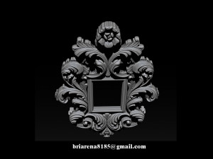 mirror classical carved frame 3d reliefs for cnc routers 3D Принт Модель