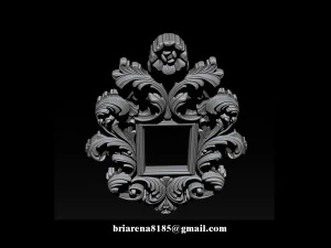 mirror classical carved frame 3d reliefs for cnc routers 3D Print Model
