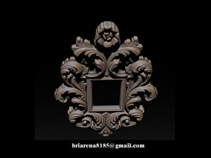 mirror classical carved frame 3d reliefs for cnc routers 3D Принт Модель