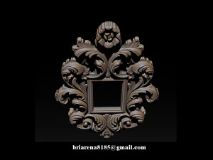 mirror classical carved frame 3d reliefs for cnc routers 3D Print Model