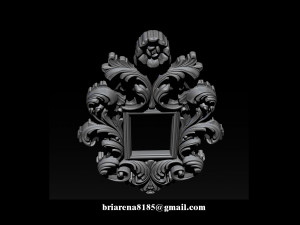 mirror classical carved frame 3d reliefs for cnc routers 3D Принт Модель