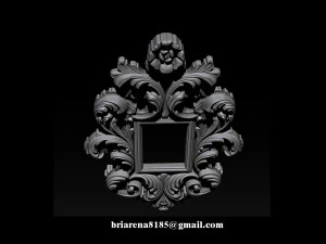 mirror classical carved frame 3d reliefs for cnc routers 3D Print Model
