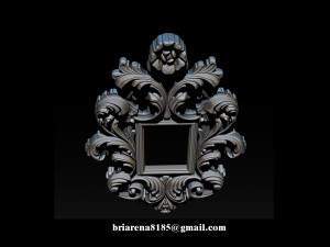 mirror classical carved frame 3d reliefs for cnc routers 3D Принт Модель