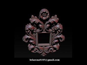 mirror classical carved frame 3d reliefs for cnc routers 3D Принт Модель