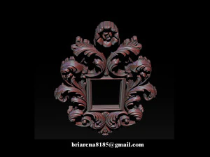 mirror classical carved frame 3d reliefs for cnc routers 3D Print Model