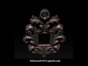 mirror classical carved frame 3d reliefs for cnc routers 3D Принт Модель