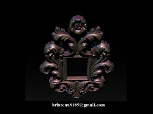 mirror classical carved frame 3d reliefs for cnc routers 3D Print Model