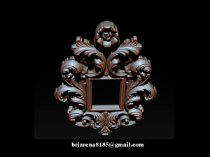 mirror classical carved frame 3d reliefs for cnc routers 3D Принт Модель