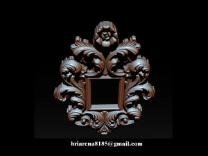 mirror classical carved frame 3d reliefs for cnc routers 3D Print Model