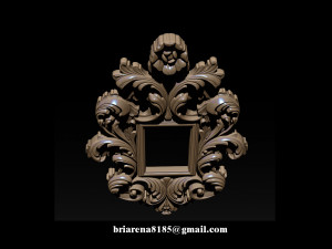 mirror classical carved frame 3d reliefs for cnc routers 3D Принт Модель