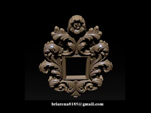 mirror classical carved frame 3d reliefs for cnc routers 3D Print Model
