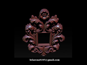 mirror classical carved frame 3d reliefs for cnc routers 3D Принт Модель