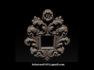 mirror classical carved frame 3d reliefs for cnc routers 3D Принт Модель