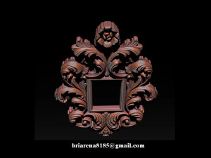 mirror classical carved frame 3d reliefs for cnc routers 3D Print Model