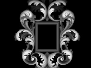 mirror classical carved frame 3d reliefs for cnc routers 3D Принт Модель