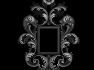 mirror classical carved frame 3d reliefs for cnc routers 3D Принт Модель