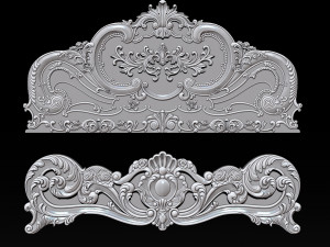 classic bed 3d relief models Modelo de Impressão 3D
