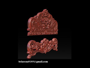 classic bed 3d relief models Modelo de Impressão 3D
