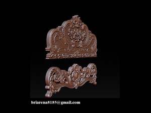 classic bed 3d relief models Modelo de Impressão 3D