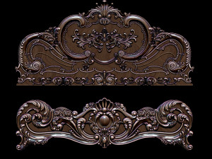 classic bed 3d relief models Modelo de Impressão 3D