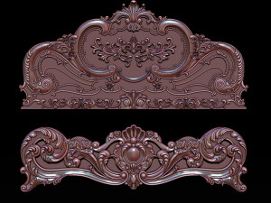 classic bed 3d relief models Modelo de Impressão 3D