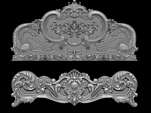 classic bed 3d relief models Modelo de Impressão 3D