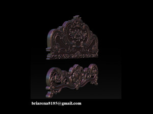 classic bed 3d relief models Modelo de Impressão 3D