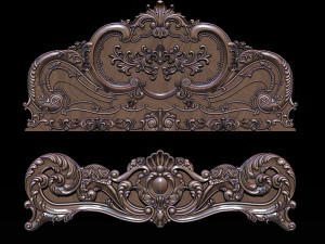 classic bed 3d relief models Modelo de Impressão 3D
