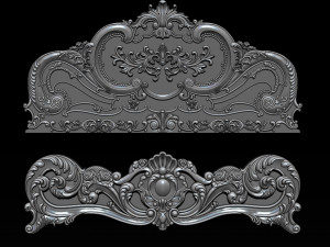 classic bed 3d relief models Modelo de Impressão 3D