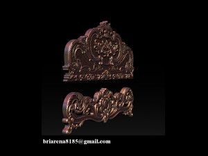 classic bed 3d relief models Modelo de Impressão 3D