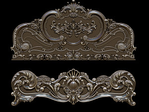 classic bed 3d relief models Modelo de Impressão 3D