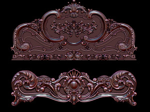 classic bed 3d relief models Modelo de Impressão 3D