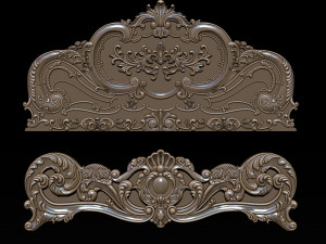 classic bed 3d relief models Modelo de Impressão 3D