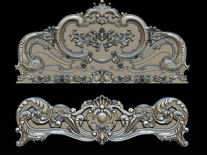classic bed 3d relief models Modelo de Impressão 3D