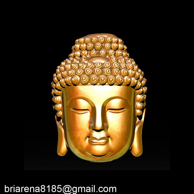 Buddha face pendant ready for 3d print 3d print model 3D-Druckmodell .c4d .max .obj .3ds .fbx .stl .blend