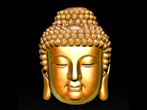 Buddha face pendant ready for 3d print 3d print model 3Dプリントモデル