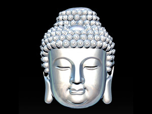 Buddha face pendant ready for 3d print 3d print model 3D-Druckmodell