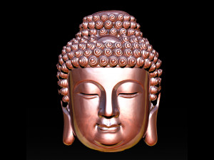Buddha face pendant ready for 3d print 3d print model 3D-Druckmodell