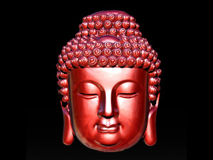 Buddha face pendant ready for 3d print 3d print model 3D-Druckmodell