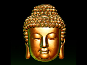 Buddha face pendant ready for 3d print 3d print model 3D-Druckmodell