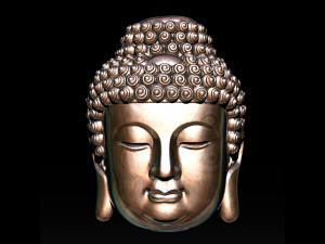 Buddha face pendant ready for 3d print 3d print model 3D-Druckmodell