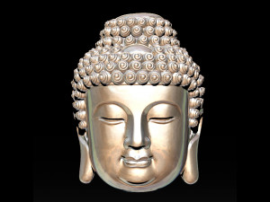 Buddha face pendant ready for 3d print 3d print model 3D-Druckmodell
