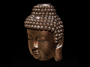 Buddha face pendant ready for 3d print 3d print model 3D-Druckmodell