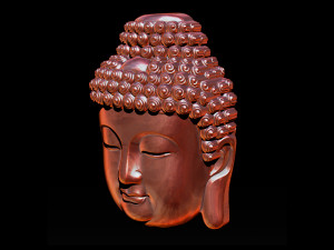 Buddha face pendant ready for 3d print 3d print model 3D-Druckmodell